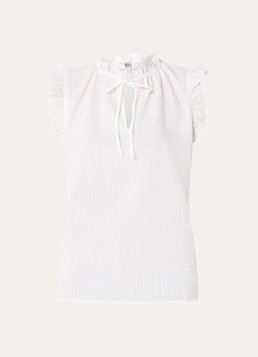 Rosemunde Dames RMWTalia tuniek met volant in de kleur Wit