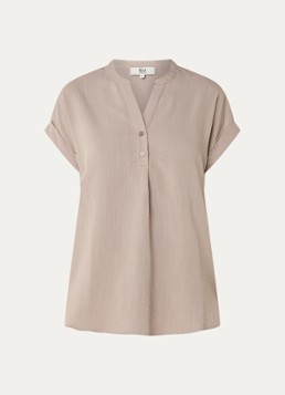 Rosemunde Dames RMWTalia mouwloze tuniek met V-hals in de kleur Donkerbeige
