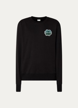 Filling Pieces Heren Gowtu sweater van katoen met logo in de kleur Zwart, maat: S