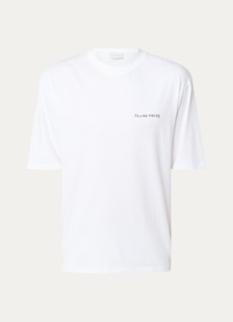 Filling Pieces Heren Boxy T-shirt met logo in de kleur Wit, maat: S