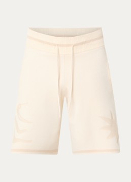 Filling Pieces Heren Breaking Bread loose fit korte broek met print in de kleur Creme, maat: L