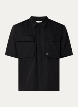 Filling Pieces Heren Resort regular fit overhemd met borstzakken in de kleur Zwart, maat: XL