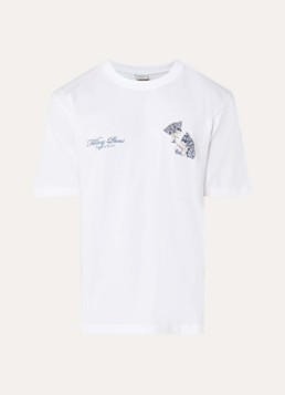 Filling Pieces Heren T-shirt van katoen met logo- en backprint in de kleur Wit, maat: S