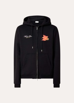 Filling Pieces Heren Zucchini sweatvest met front- en backprint in de kleur Zwart, maat: M