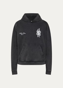 Filling Pieces Heren Film Strip hoodie met logoborduring en backprint in de kleur Zwart, maat: L