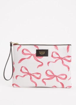 Wouf Rita XL toilettas met print Roze - Deal