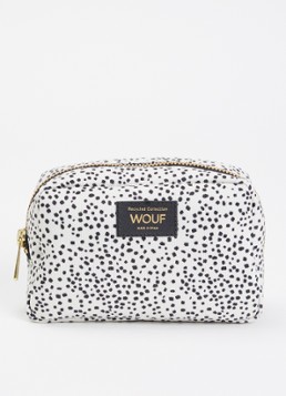 Wouf Panna make-up tas met print Gebroken wit 1maat Beauty tools - Deal