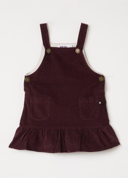 Molo Dames Celina jurk van corduroy in de kleur Cranberryrood, maat: 18M=86