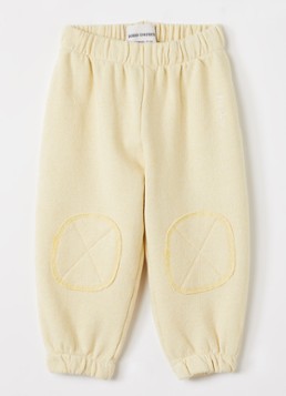 BOBO CHOSES Meisjes Tapered fit joggingbroek met logoborduring in de kleur Lichtgeel, maat: 24M=92