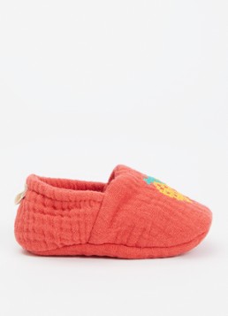 BOBO CHOSES Strawberry babyslofjes met borduring in de kleur Rood, maat: 17-19