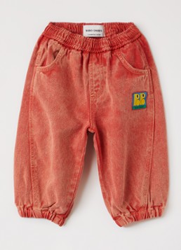 BOBO CHOSES Meisjes Loose fit jeans met steekzakken in de kleur Rood, maat: 18M=86
