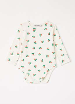 BOBO CHOSES Meisjes Stamp Bloom romper met print in de kleur Gebroken wit, maat: 24M=92