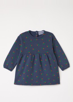 BOBO CHOSES Meisjes Stamp Bloom trui jurk met print in de kleur Donkerblauw, maat: 18M=86