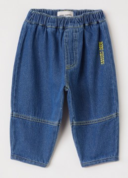 BOBO CHOSES Meisjes Taxi loose fit jeans met logo in de kleur Indigo, maat: 18M=86