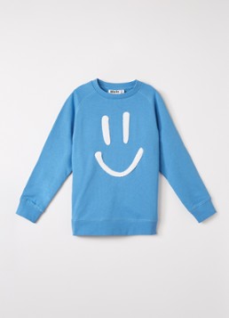 Molo Jongens Mike sweater met borduring in de kleur Blauw, maat: 5-6Y=116
