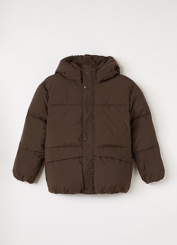 Molo Meisjes Hayden pufferjack met paspelzakken in de kleur Bruin, maat: 5-6Y=116