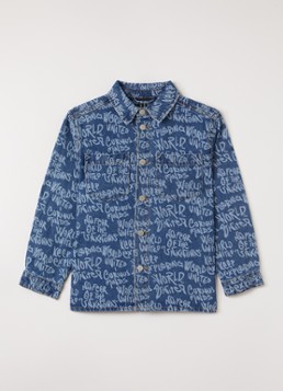 Molo Jongens Hoshiu spijkerjas met print in de kleur Jeans, maat: 7-8Y=128