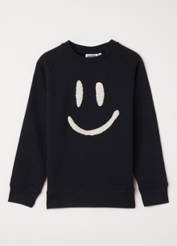 Molo Jongens Mike sweater met borduring in de kleur Zwart, maat: 5-6Y=116