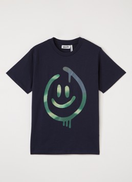 Molo Jongens Riley T-shirt met print in de kleur Blauw, maat: 5-6Y=116