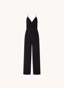 Ba&sh Dames Fifia wide fit jumpsuit met kettingdetail en rugdecolleté in de kleur Zwart