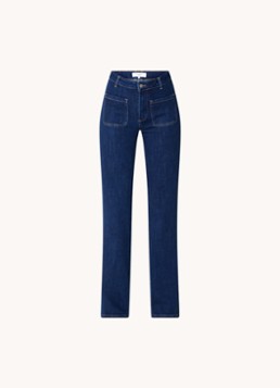 Ba&sh Dames Ross mid waist bootcut jeans met donkere wassing in de kleur Indigo