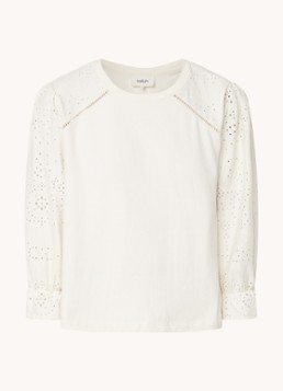 Ba&sh Dames Lucas pullover met opengewerkt dessin in de kleur Gebroken wit