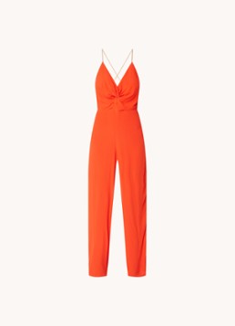 Ba&sh Dames Fifia loose fit jumpsuit met rugdecolleté in de kleur Oranjerood