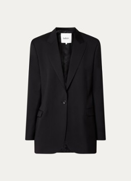 Ba&sh Dames Visha blazer van scheerwol met klepzakken in de kleur Zwart