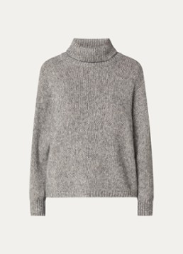 Ba&sh Dames Alovie trui in alpaca wolblend in de kleur Grijs