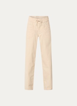 Ba&sh Dames Fima high waist straight fit broek met steekzakken in de kleur Gebroken wit