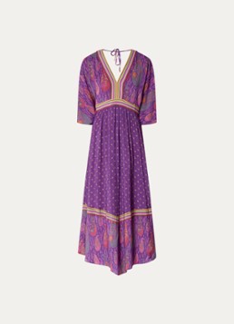 Ba&sh Dames Lalo midi tuniekjurk met paisley dessin in de kleur Paars