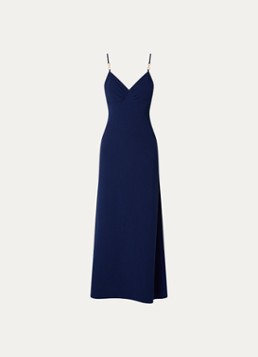 Ba&sh Dames Clash maxi jurk met spaghettibandjes in de kleur Donkerblauw