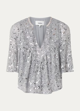 Ba&sh Dames Cara tuniek met pailletten in de kleur Grijs