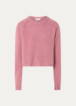 Ba&sh Dames Corvy fijngebreide trui van kasjmier met ritsdetail in de kleur Roze