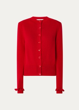 Ba&sh Dames Karante fijngebreid vest van wol in de kleur Rood