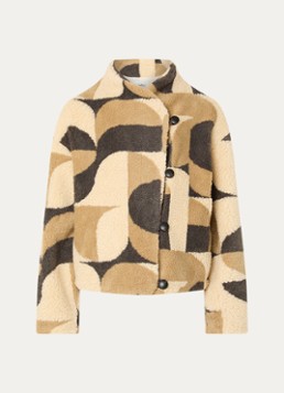 Ba&sh Dames Futura jack van teddy met print in de kleur Creme