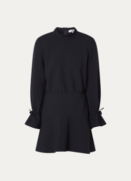 Ba&sh Dames Ilana mini jurk met schoudervulling in de kleur Donkerblauw