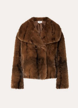 Ba&sh Dames Foxy mantel van imitatiebont met steekzakken in de kleur Bruin