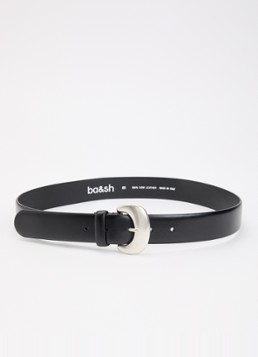 Ba&sh Dames Brad riem van leer in de kleur Zwart