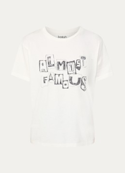Ba&sh Dames Ralfa T-shirt met print in de kleur Gebroken wit