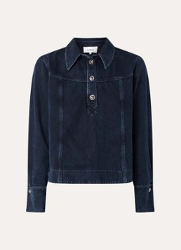 Ba&sh Dames Tavy tuniek van denim in de kleur Indigo