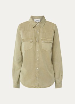Ba&sh Dames Jada blouse met klepzakken in de kleur Lichtgroen