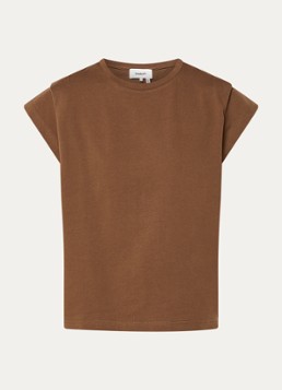 Ba&sh Dames T-shirt met ronde hals in de kleur Bruin