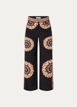 Ba&sh Dames Valla loose fit broek met bloemenprint in de kleur Zwart