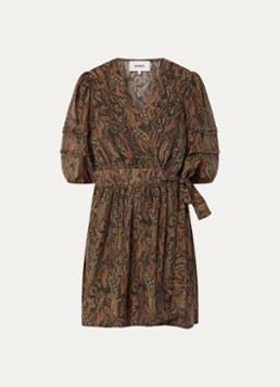 Ba&sh Dames Teodora mini jurk met bloemenprint in de kleur Khaki