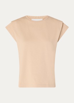 Ba&sh Dames T-shirt met ronde hals in de kleur Beige