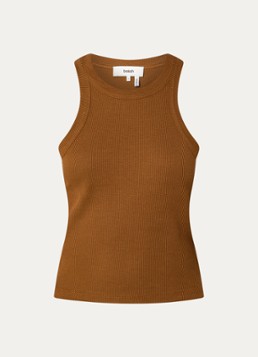 Ba&sh Dames Cynda tanktop met ronde hals in de kleur Cognac