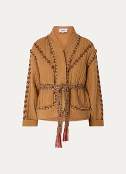 Ba&sh Dames Jack met borduring in de kleur Camel