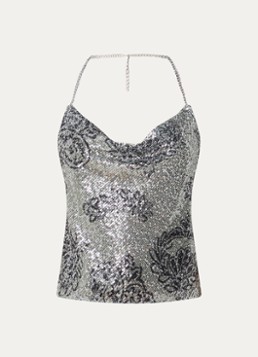 Ba&sh Dames Simona top met pailletten in de kleur Zilver
