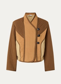 Ba&sh Dames Ciska jack met quilt patroon en steekzakken in de kleur Camel